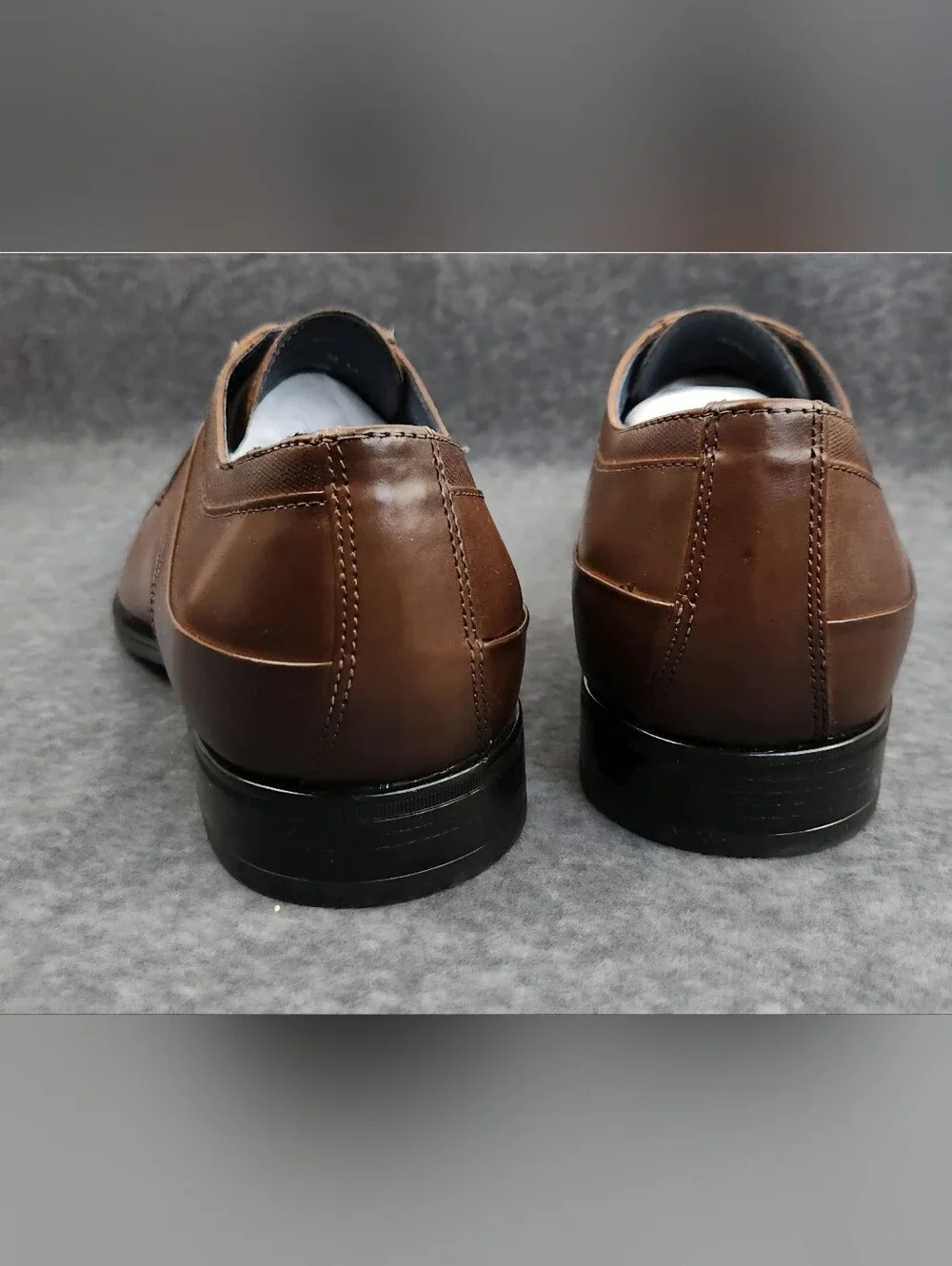 Johnston And Murphy Gibbons Cap Toe Shoe Mens 11.5 Brown Full Grain Leather Lace
